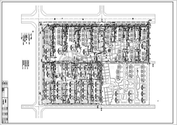 湖北某小区室外管网系统施工图.共一张-图一