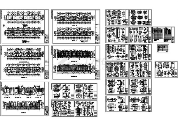 东江明珠花园小区建筑设计施工CAD全套图纸-图一