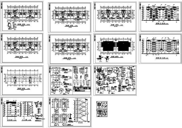大学城某安置区公寓建筑设计施工CAD全套图纸_图1