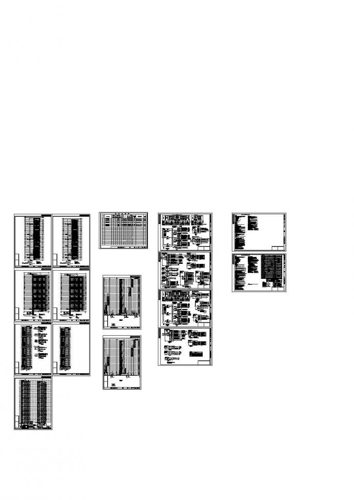 某带有方格栅吸引灯的高层住宅楼系统图_图1