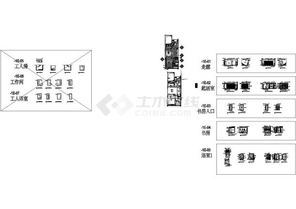 重庆东和院别墅装修设计施工图-图一