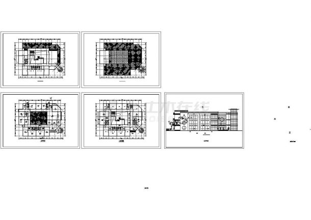 某社区服务中心建筑设计CAD图纸-图一