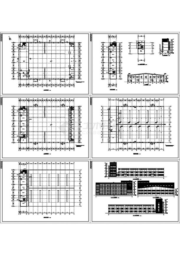 厂房设计_某地办公加厂房建筑设计施工CAD全套图纸-图一