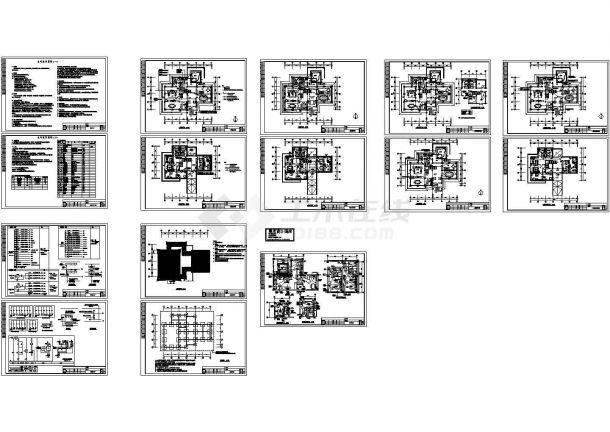 北京顺义区某2层框架结构私人会所电气设计CAD施工图-图二