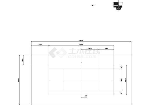 网球场CAD平剖及节点图-图二