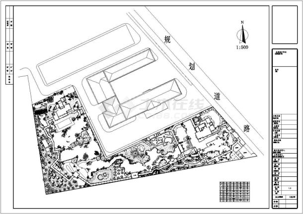 别墅大庭院景观规划设计图总平面图设计图-图一