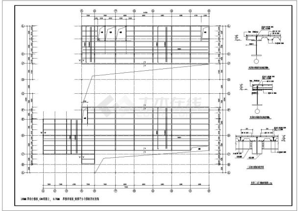 某71x63m门式刚架汽车展厅设计cad全套结构施工图【含设计说明，25个CAD文件】-图一