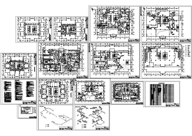 江苏某二十五层办公楼通风空调施工CAD图纸设计-图一