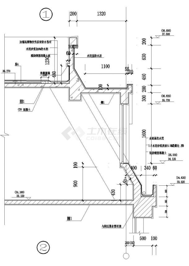 10套檐口天沟大样节点建筑设计图-图二