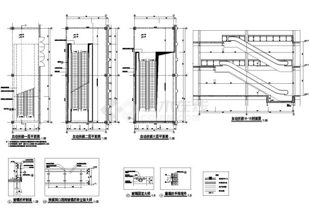 11套自动扶梯建筑CAD详图-图二
