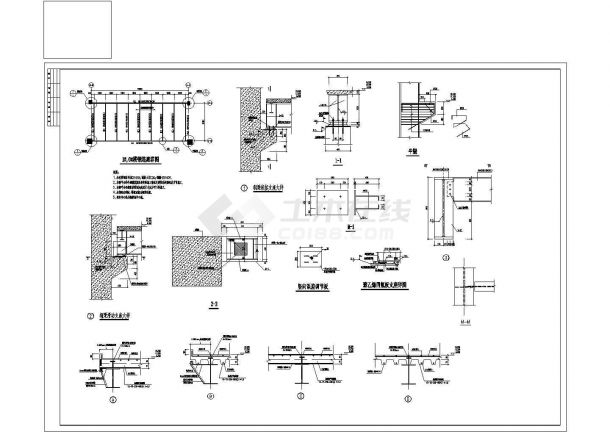 主楼之间钢结构连廊CAD建筑施工图-图一