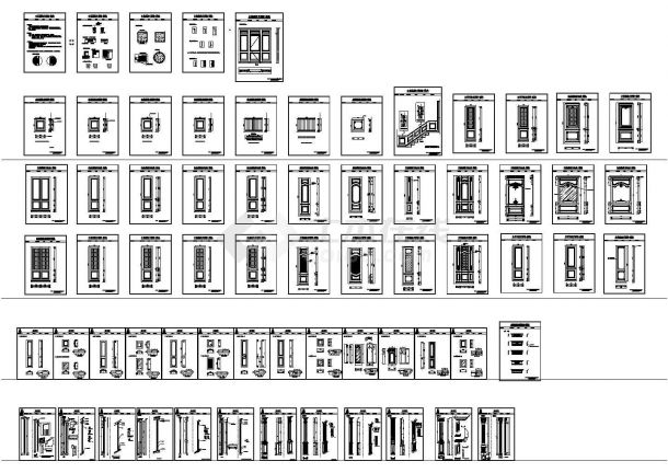 整木设计标准模块(柜门，罗马柱，线条，护墙板，吊顶，定制家具等)-图一