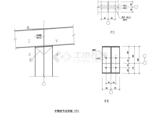 10套中梁柱节点构造详细CAD图-图一