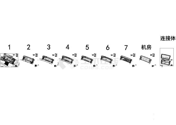 多层科技楼详细电气设计cad图纸-图一