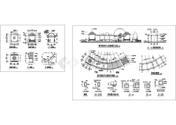 某景区花架及休闲亭规划参考图-图一