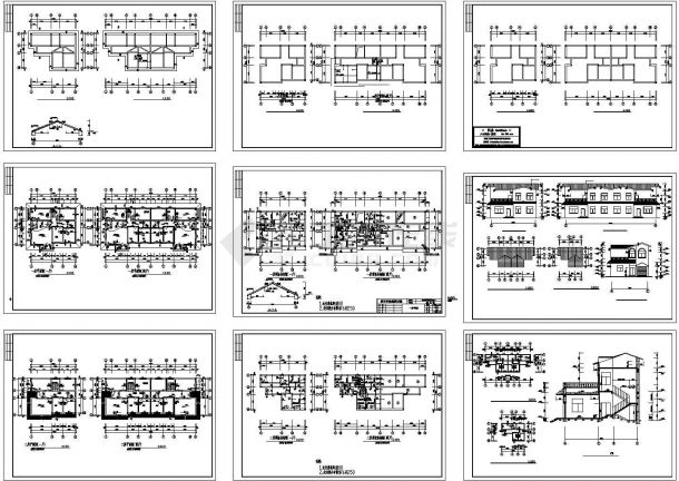 经典12套东南亚风格别墅设计cad全套建筑施工图纸（甲级院设计）-图一