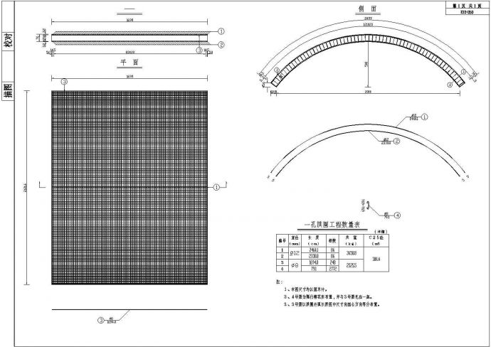 双孔拱桥拱圈钢筋构造节点详图设计_图1