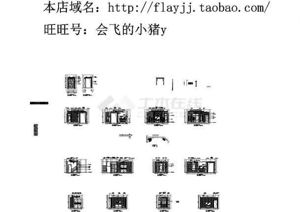 2层现代中式风格别墅室内装修图纸CAD格式（长14.5米 宽11.654米 含效果图）-图一