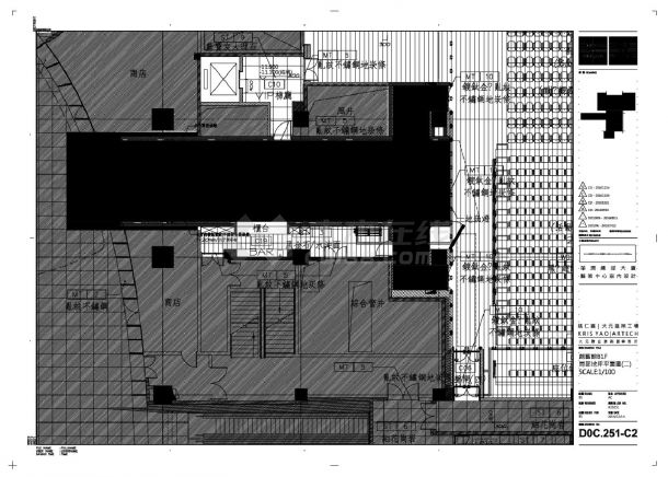 华润总部大夏艺术中心室内设计创意馆251-地坪平面设计CAD图-图二