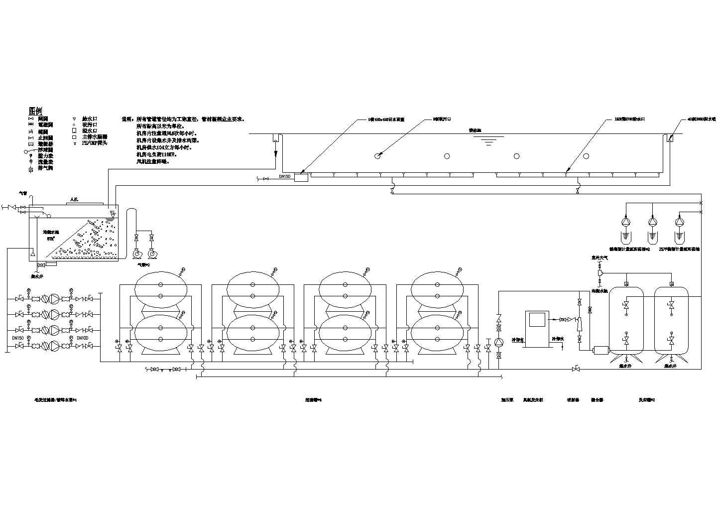某小型游泳池水处理系统参考CAD详图