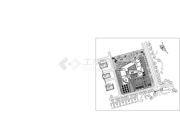 大学展览馆建筑设计方案CAD图纸-图二