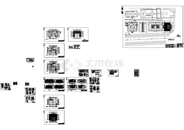 2层框架结构民国风格商业建筑设计cad全套建筑施工图（含设计说明）-图一