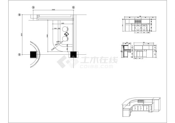 某著名中式餐厅施工CAD完整详细构造设计图-图一