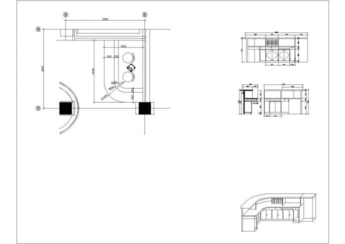 某著名中式餐厅施工CAD完整详细构造设计图_图1