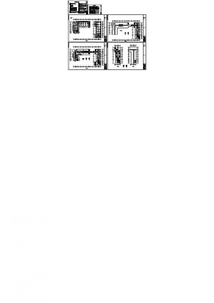 洋河邮政大楼空调设计建筑施工cad图，共五张_图1