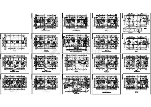 淮安二十层医院综合楼设计建筑施工cad图，共十九张-图一