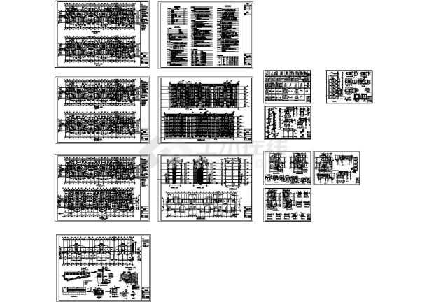 某6层砖混结构住宅楼建筑结构全套施工图-图一