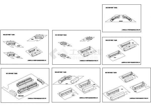 南京药厂实验室设计建筑施工cad图，共七张-图一