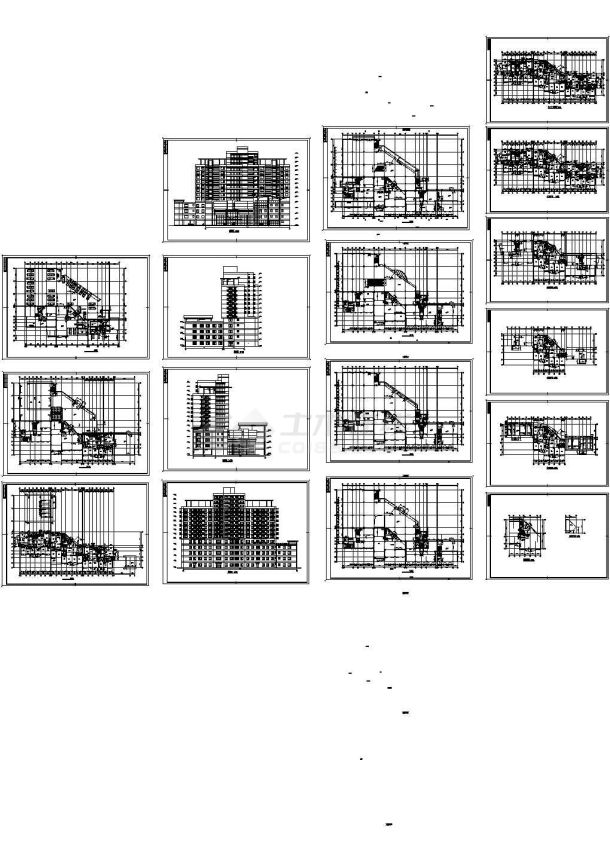 贵州高层住宅建筑cad图纸，共17张-图一