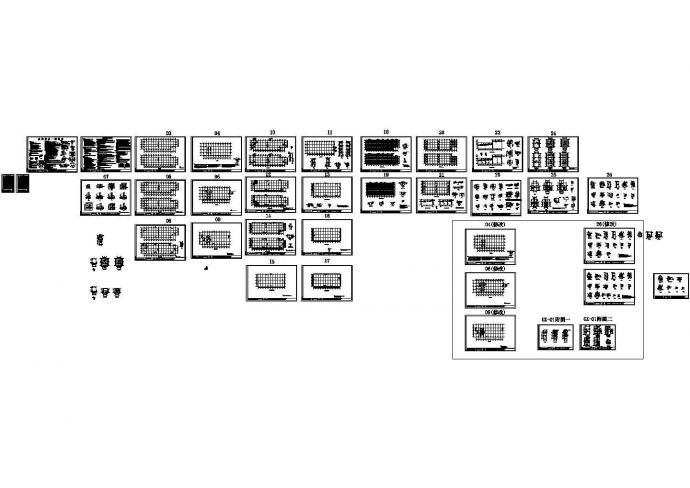 古比雪夫主厂房结构设计图（共34张）_图1