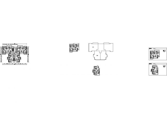 440平方米高层一梯四户住宅户型设计cad图（含效果图）_图1