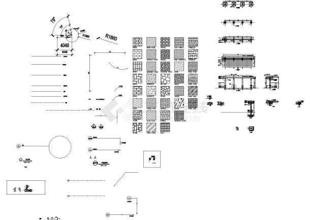 单挑廊架建筑设计施工详图-图一