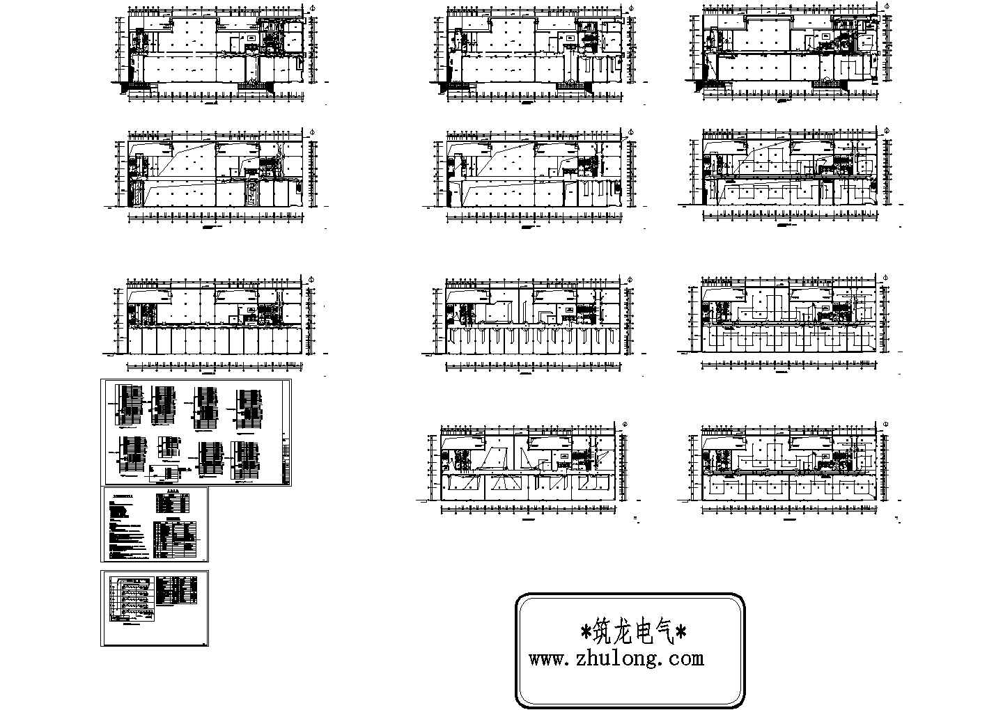 某工业园四层办公楼装修设计cad全套电气施工图纸（含设计说明）
