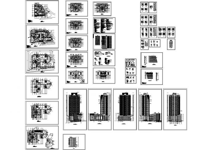 32层高层住宅楼建筑设计施工cad图纸，共三十八张_图1
