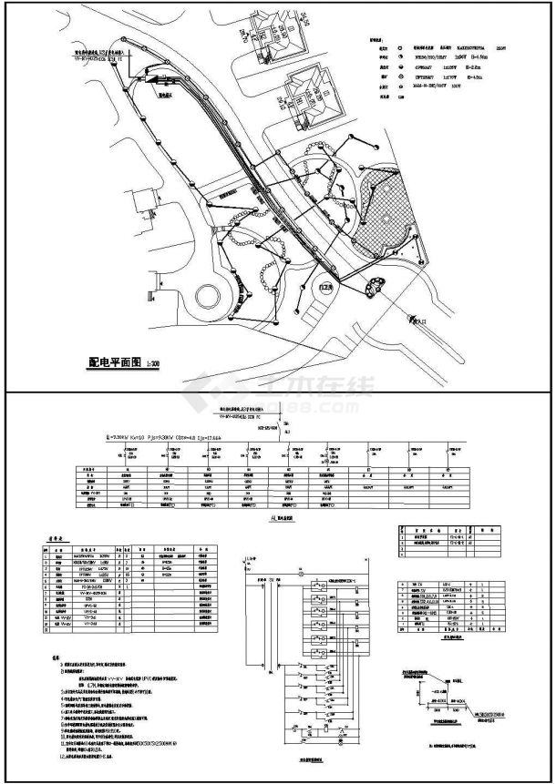 某别墅区配电布置图详细设计-图一