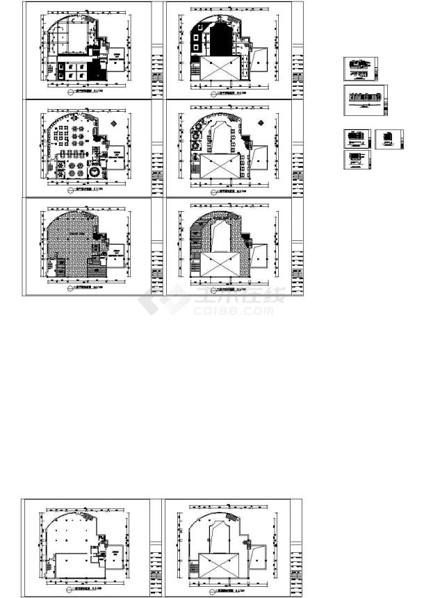 北京某二层酒店设计方案CAD图纸-图一