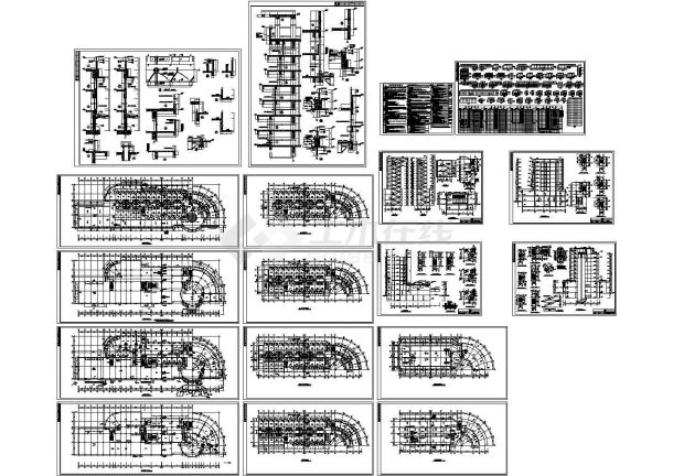 19595平方米翡翠山湖酒店规划设计建筑施工cad图纸，共十八张-图一