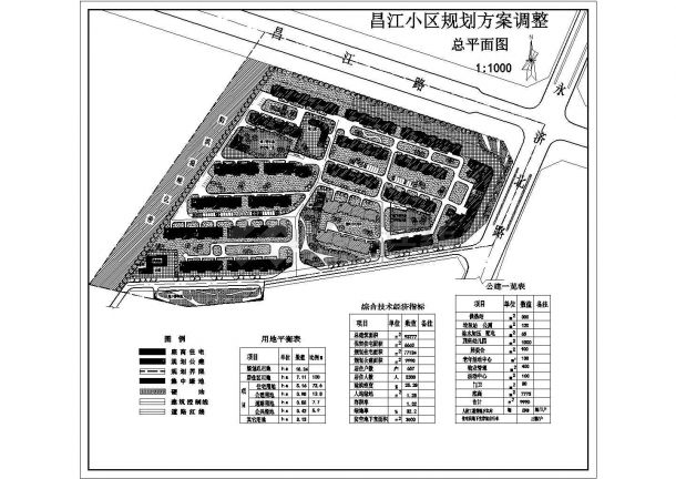 昌江小区规划CAD示意图-图一