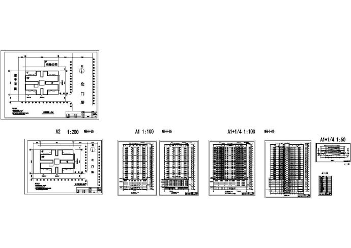 某独栋二十层商住大厦建筑施工图（带电梯）_图1