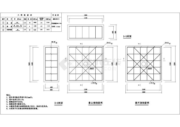 某地大型工程锚墩建筑施工图-图一