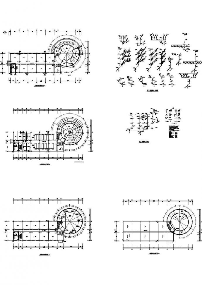 四层调度楼给排水设计CAD施工图纸_图1