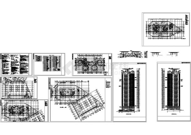 某36层框架剪力墙结构高层住宅楼（46923㎡）设计cad全套建筑施工图纸（含设计说明）-图一