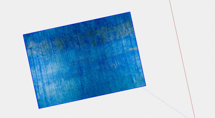 一款蓝色的带有渐变色的布艺地毯su模型_图1
