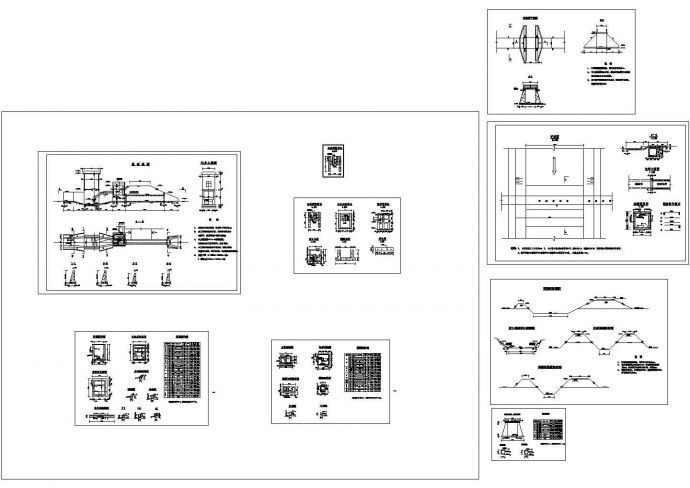 信丰排灌站施工设计cad图，共九张_图1