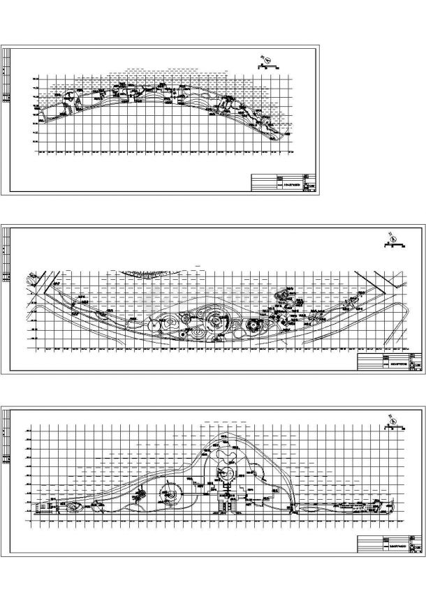 江西某滨湖公园景观Cad设计图（某甲级院设计，标注详细）-图二