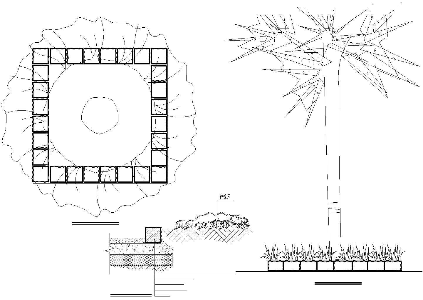 树坑建筑节点剖面设计cad参考图